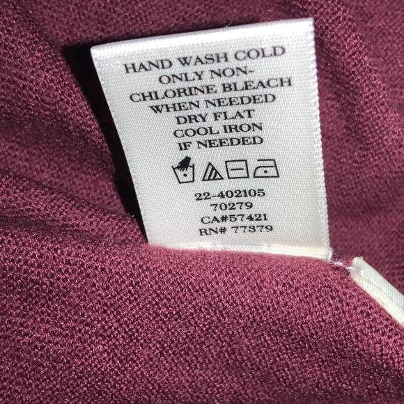 Ann Taylor burgundy Cotton / Modal blend cardigan sweater Sz XS - Picture 5 of 5